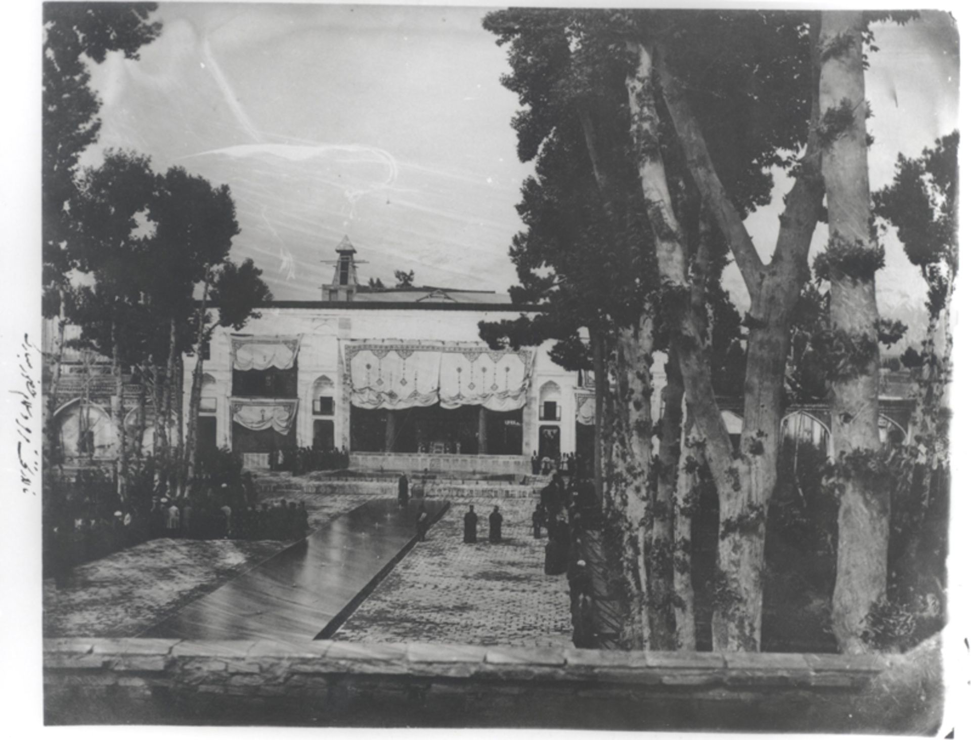 عکس تاریخی کاخ گلستان و تخت مرمر