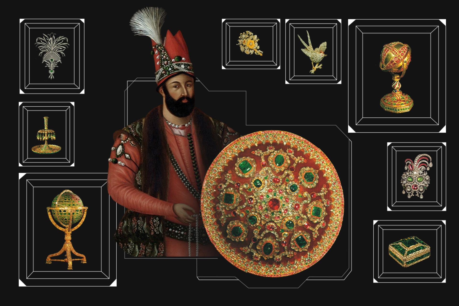 شاهکارهای خزانه جواهرات؛ سپر نادرشاه، گنجینه‌ای از زمرد و الماس