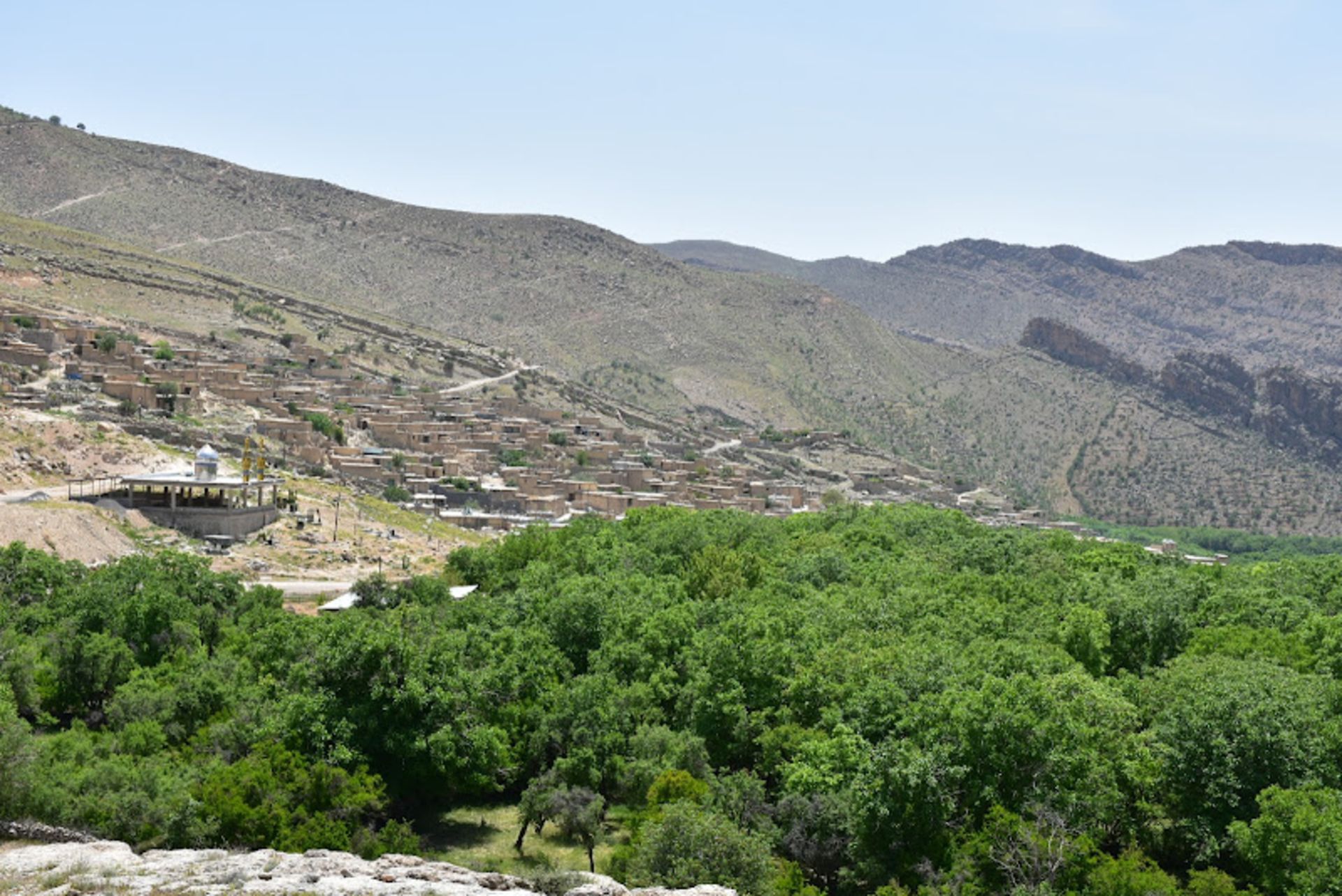 درختان و خانه های روستای دشتک 