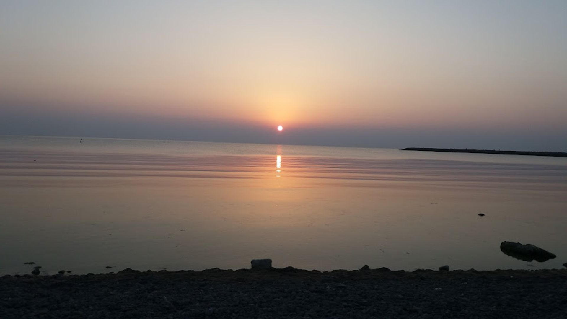 غروب آفتاب در پلاژ لیدو رامسر