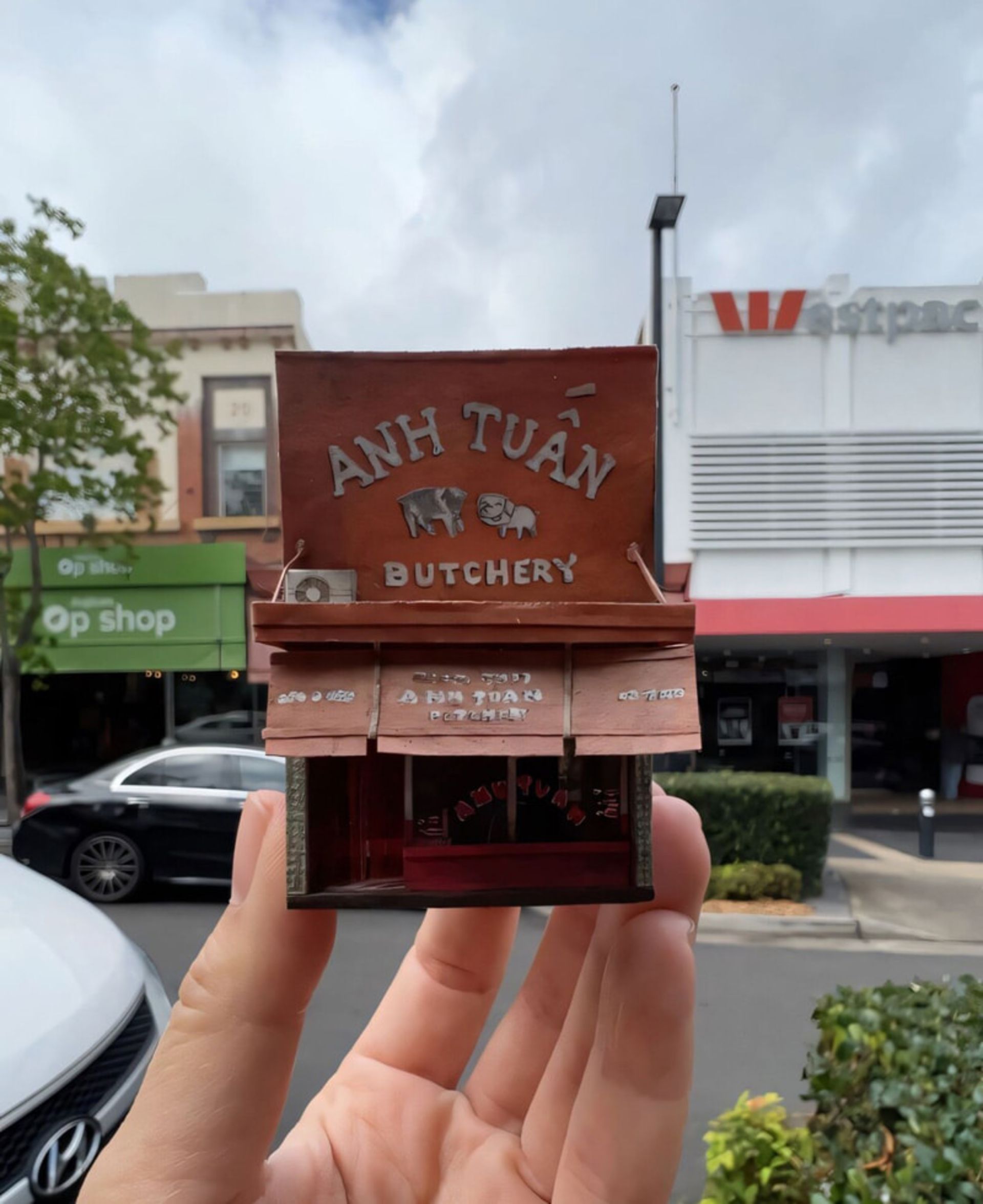 مینیاتوری از نمای بیرونی یک قصابی