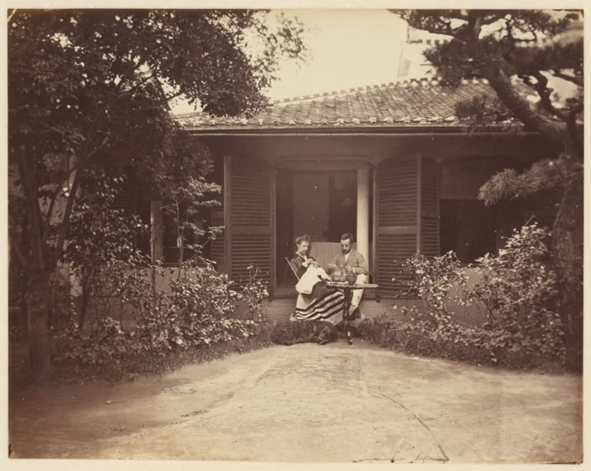 زوج اروپایی در ژاپن قرن ۱۹