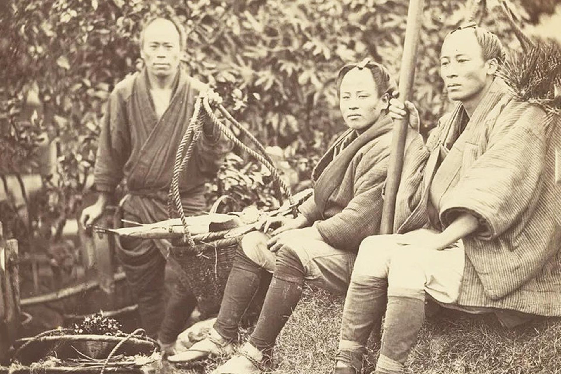 سه مرد ژاپنی در قرن ۱۹ میلادی