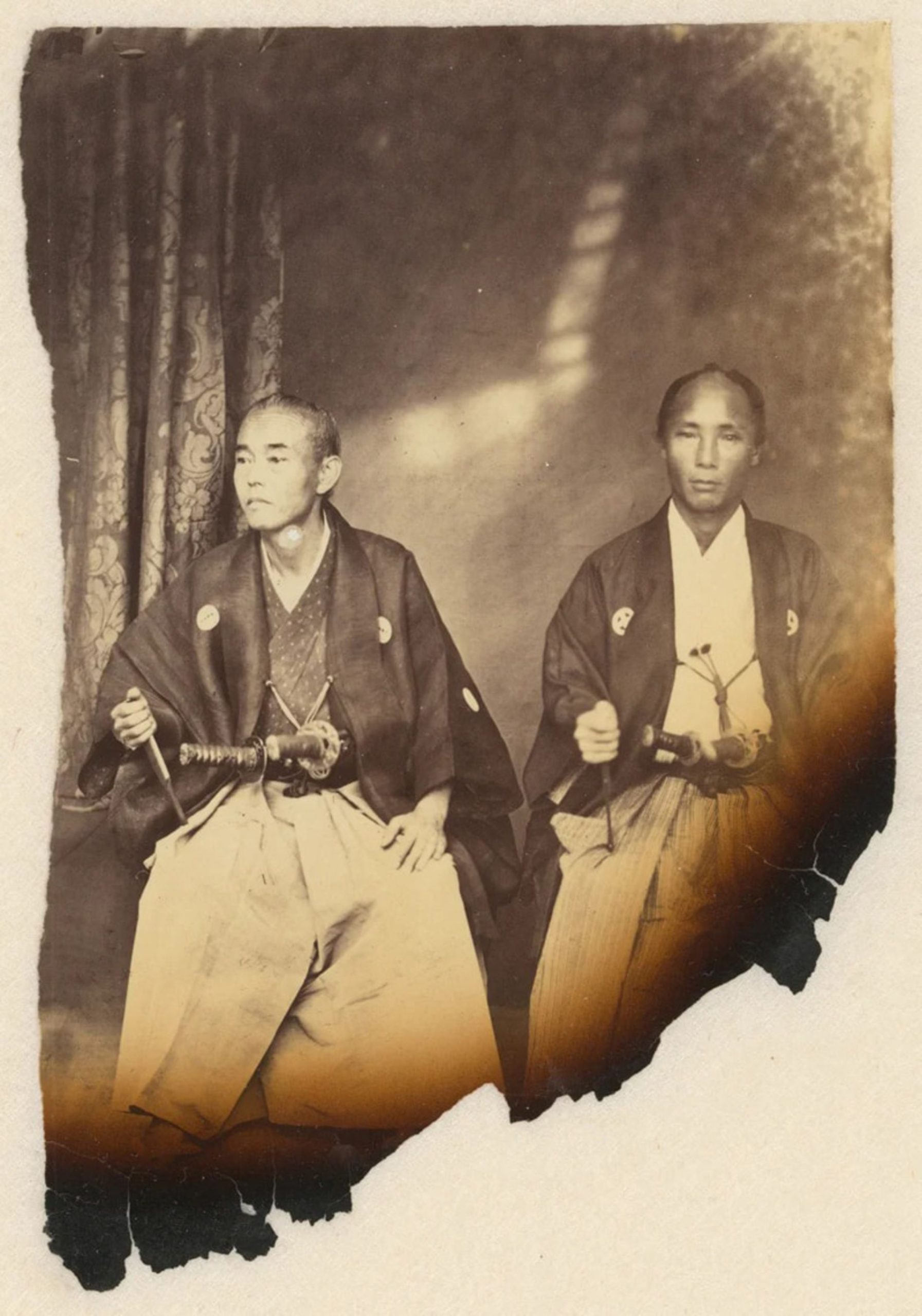 پرتره دو سامورایی در قرن ۱۹ میلادی