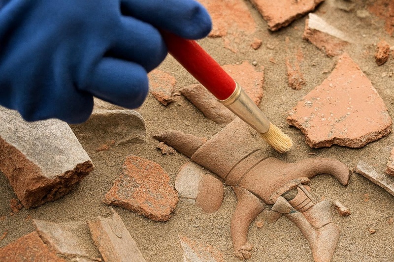 سفالینه عجیب در ورودی رصدخانه کشف شد