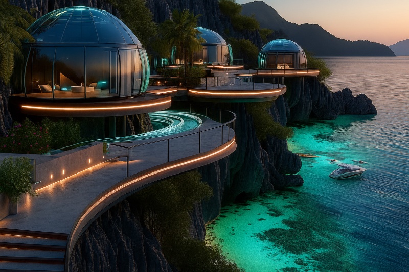 معماری مینیمال، طبیعت بکر؛ وقتی کوکون با صخره‌ها همزیستی می‌کند