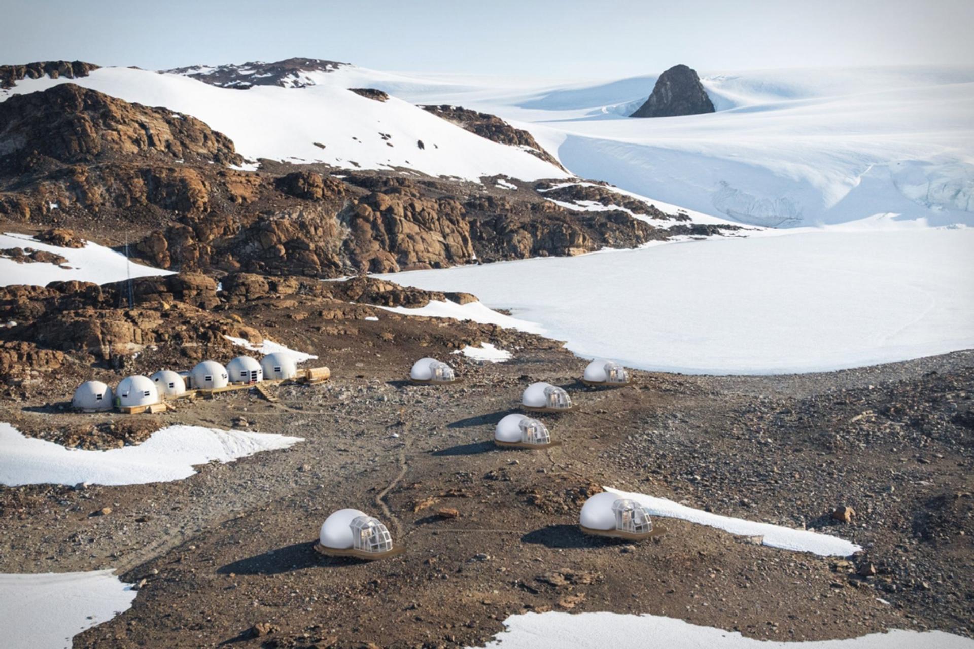 دورنمای اقامتگاه‌های صحرای سفید جنوبگان