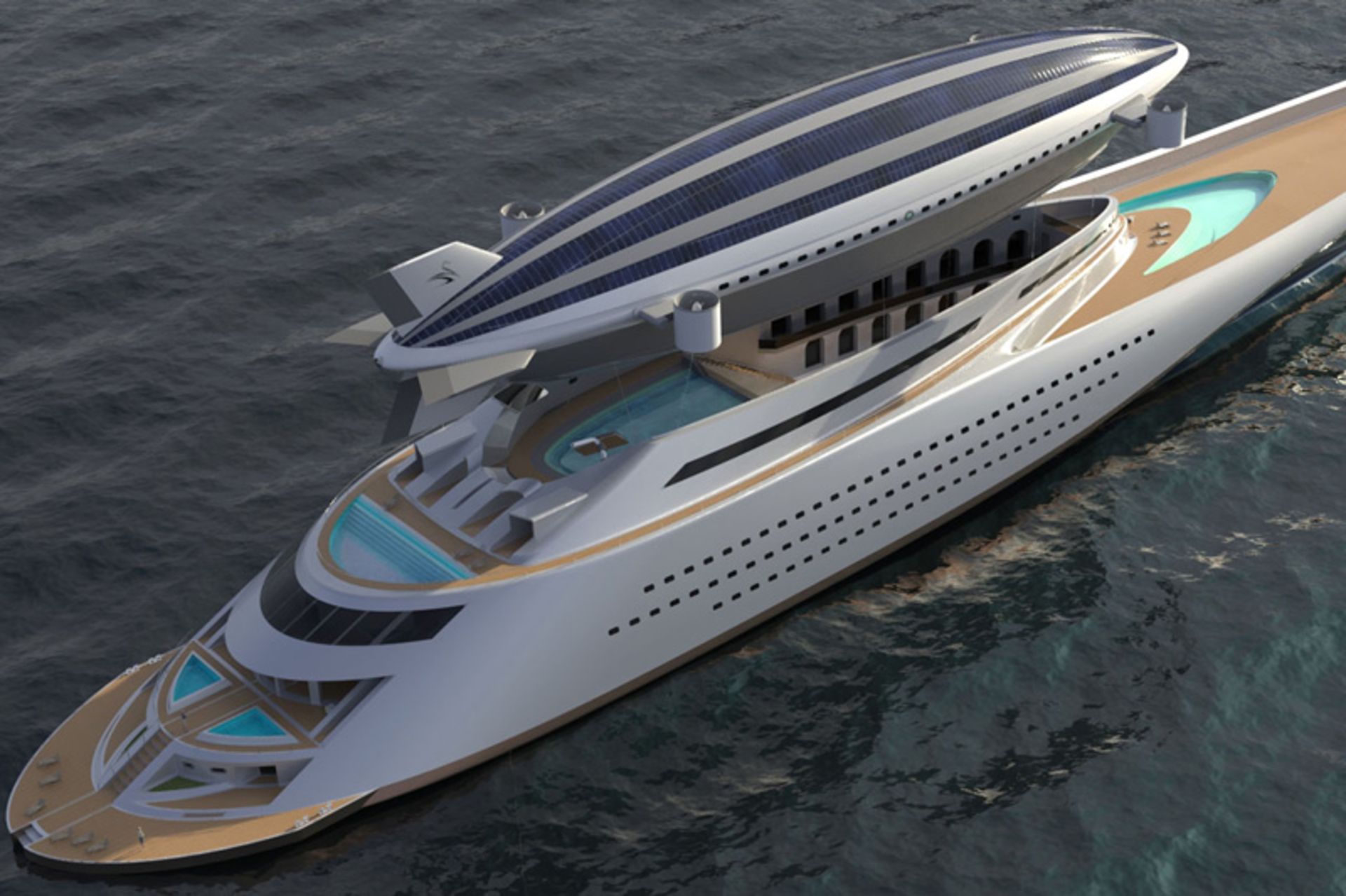 کشتی کروز کالسی از نمای بالایی