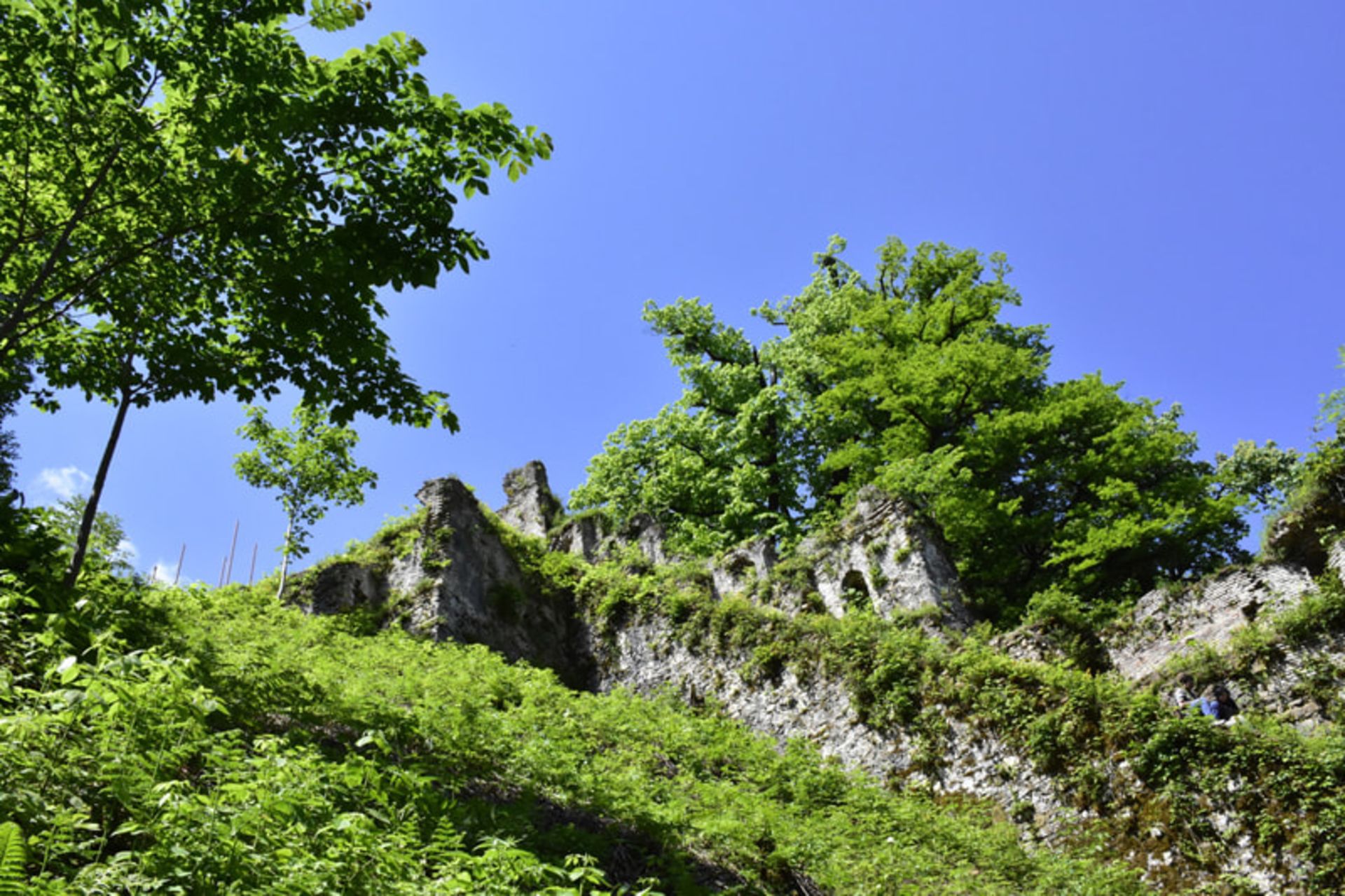 منظره قلعه رودخان از پایین