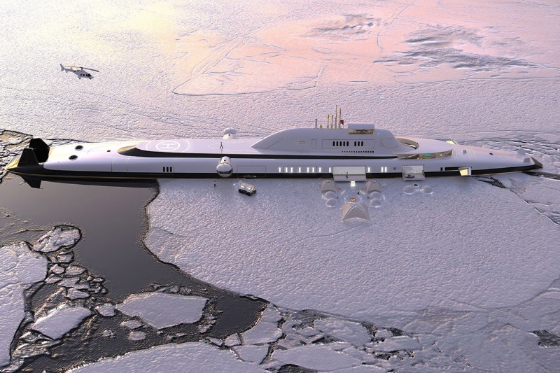 قصر شناور آینده رونمایی شد؛ این کشتی به زیردریایی تبدیل میشود 2