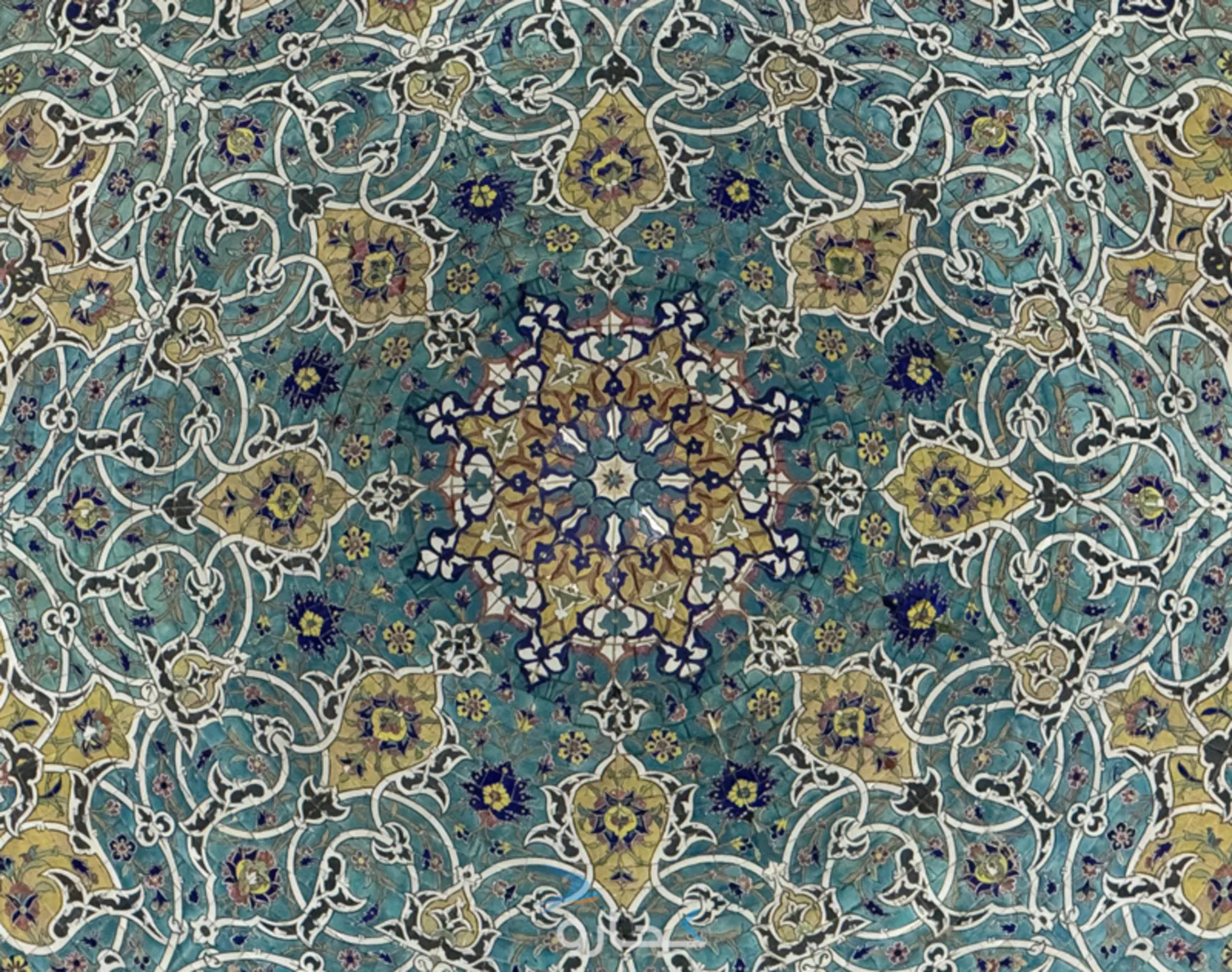 جزییات سقف شگفتانگیز کاخ مرمر؛ رد مسجد شیخ لطفالله در کاخ پهلوی (تصاویر) 6 سقف گنبد کاخ مرمر تهران