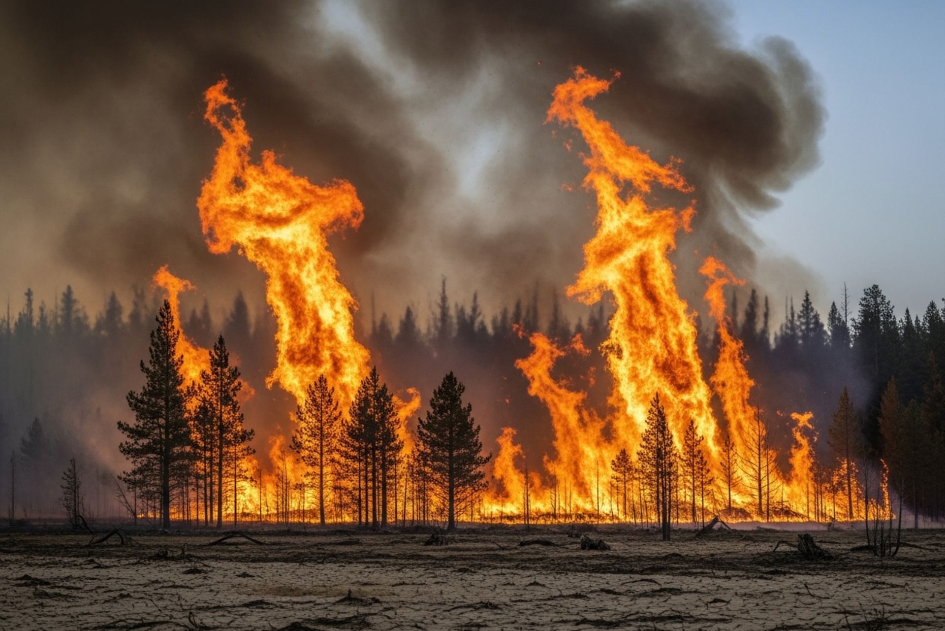 پشت پرده آتشهای سریالی؛ جنگلهای ایران قربانی خشکسالی یا زمینخواری؟ 3 آتشسوزی گسترده در جنگلهای ایران، دود و شعله.