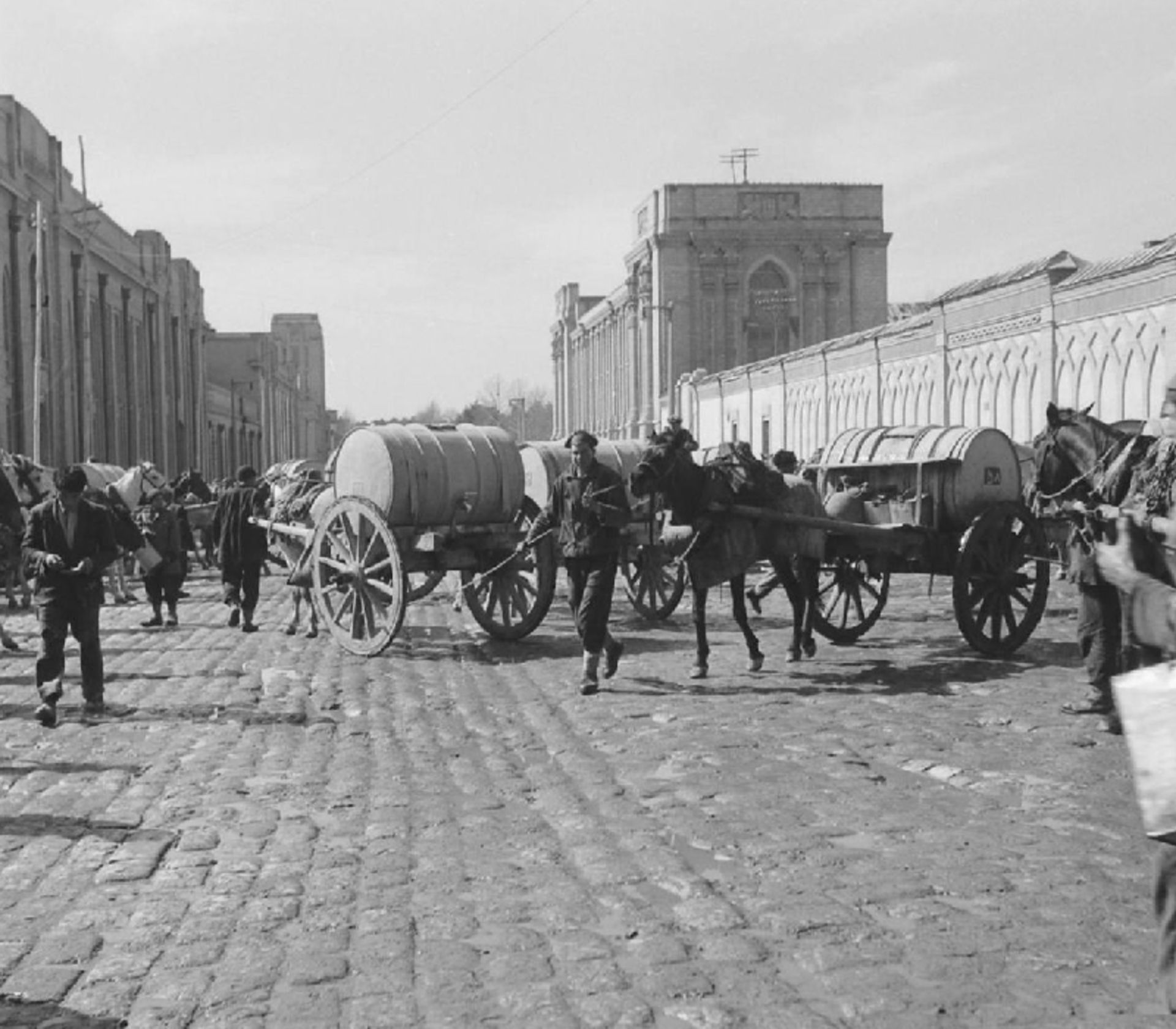 درشکه آبرسانی در تهران قدیم