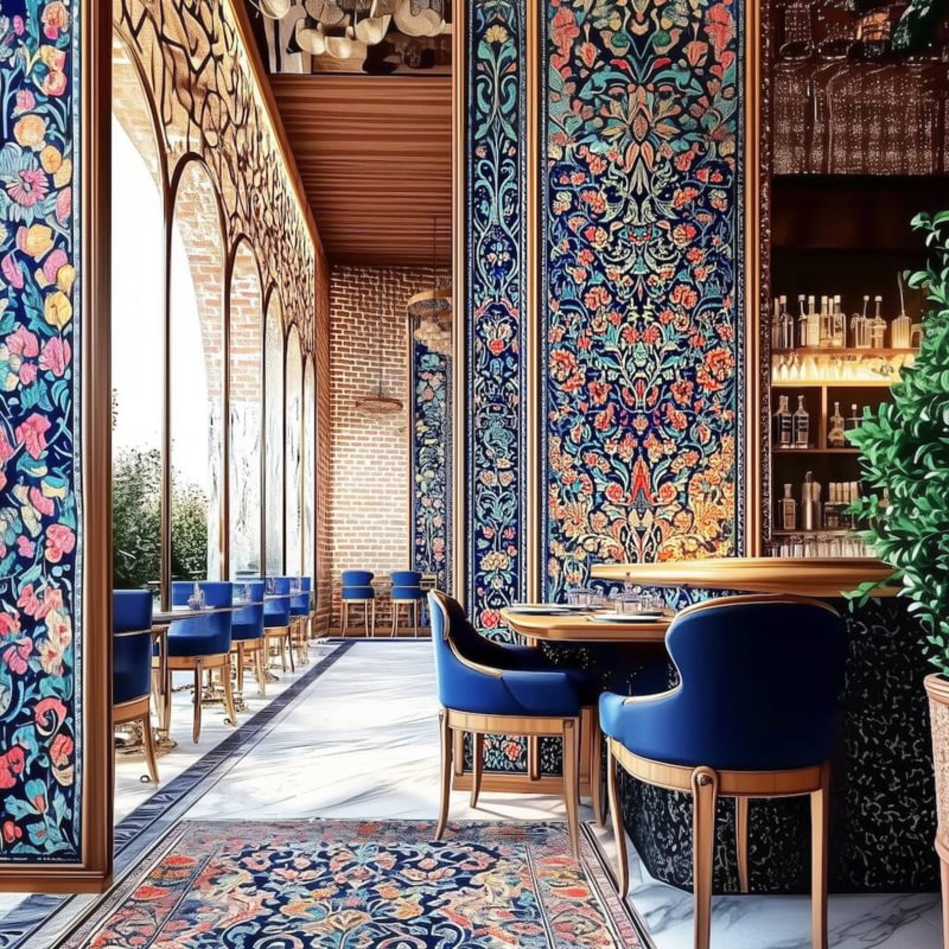 طراحی ترکیبی رستوران نور