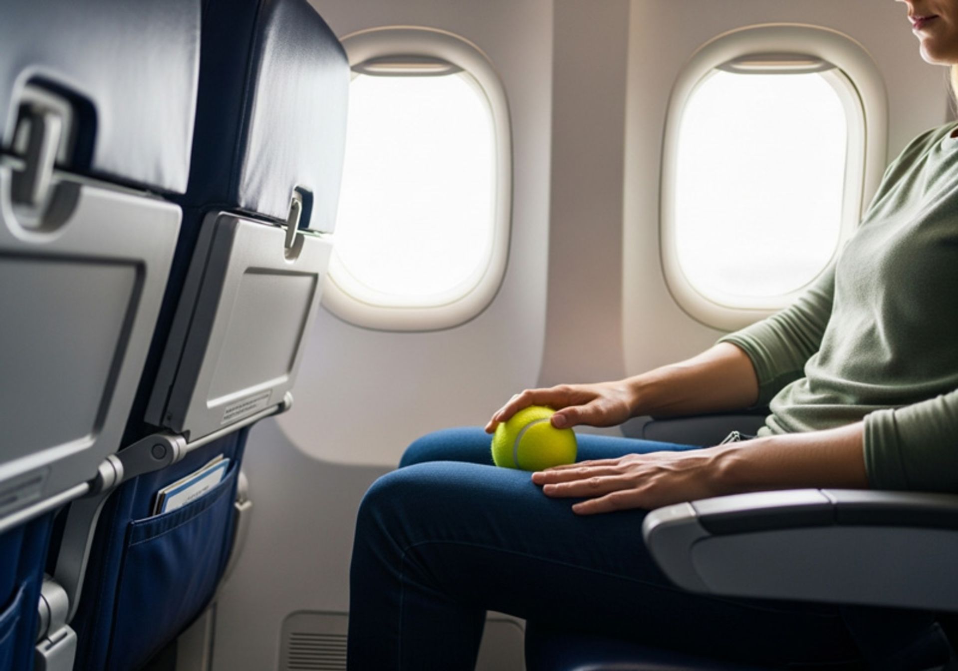 ترفندی ساده برای بدندرد هواپیما؛ یک توپ تنیس همراه داشته باشید! 6 ماساژ پا با توپ تنیس