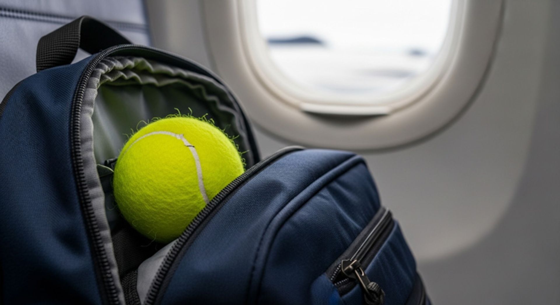 ترفندی ساده برای بدندرد هواپیما؛ یک توپ تنیس همراه داشته باشید! 4 توپ تنیس در هواپیما