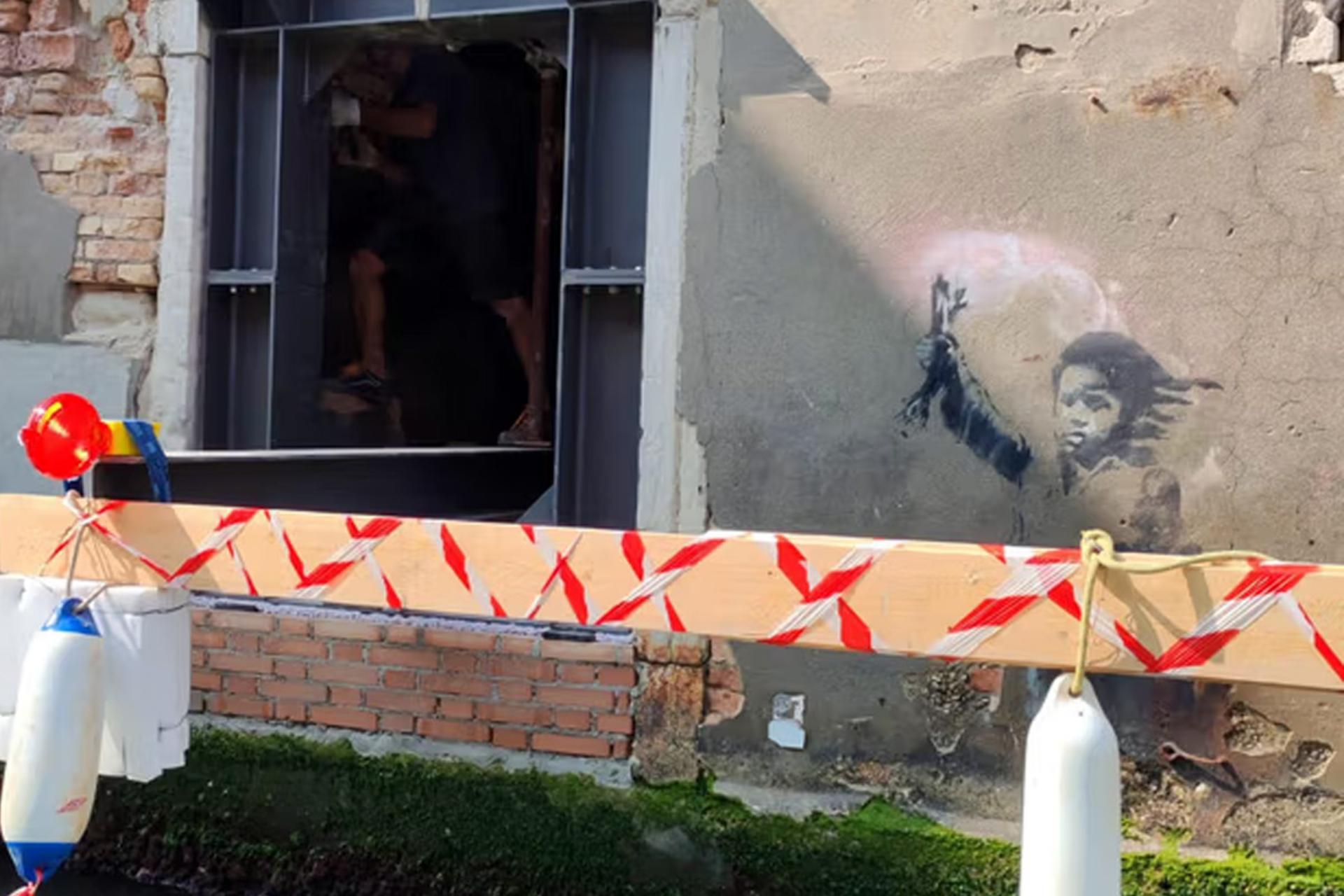 مرمت نقاشی بنکسی در ونیز