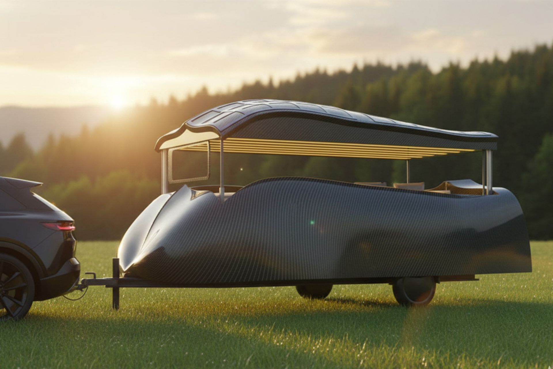 این تریلر با یک دکمه به ویلا تبدیل میشود؛ رویابافی برای آینده سفر! 3 تریلر آیرودینامیک گراوندد در طبیعت