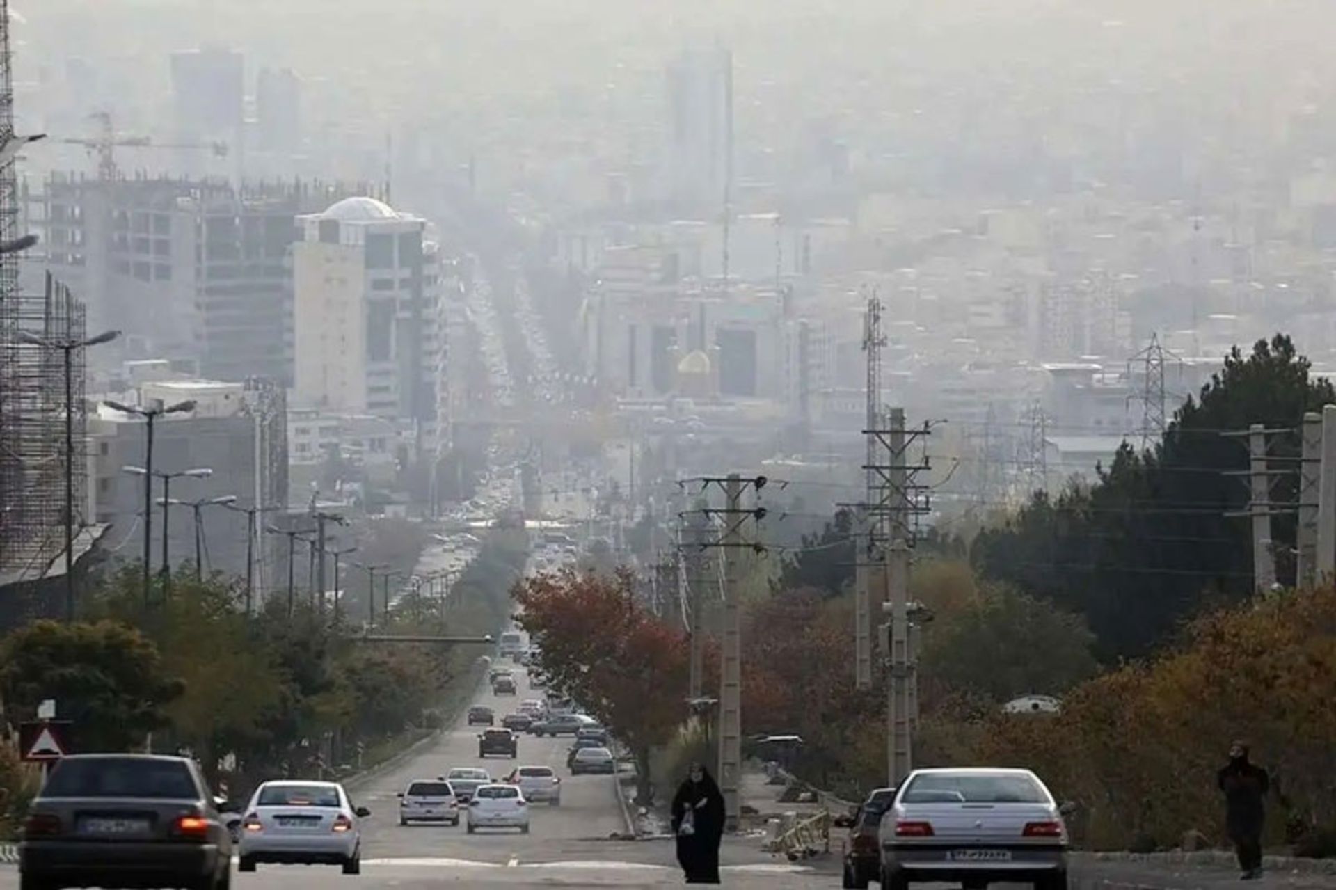 نمایی از تهران دودآلود