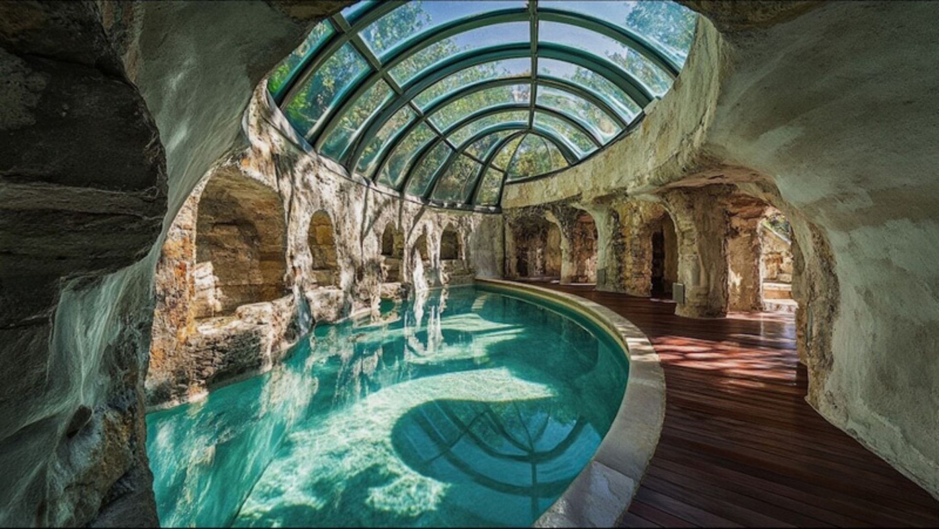 معماری الهامگرفته از باداب سورت؛ پیوندی میان نور، رنگ و زمین 5 تالار شیشه ای پناهگاه باداب سورت