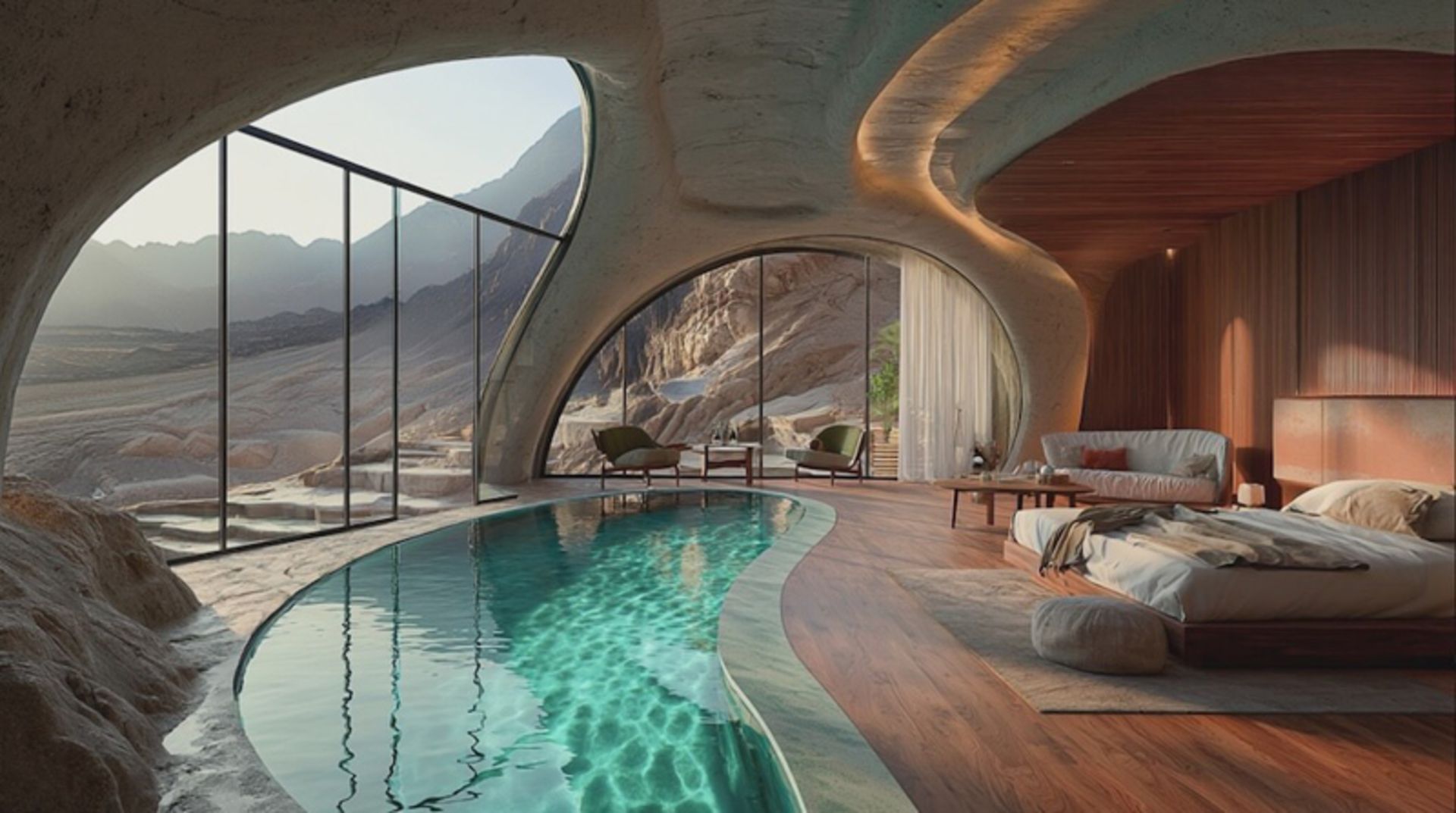 معماری الهامگرفته از باداب سورت؛ پیوندی میان نور، رنگ و زمین 4 اتاق خوابی در هتل مفهومی باداب سورت