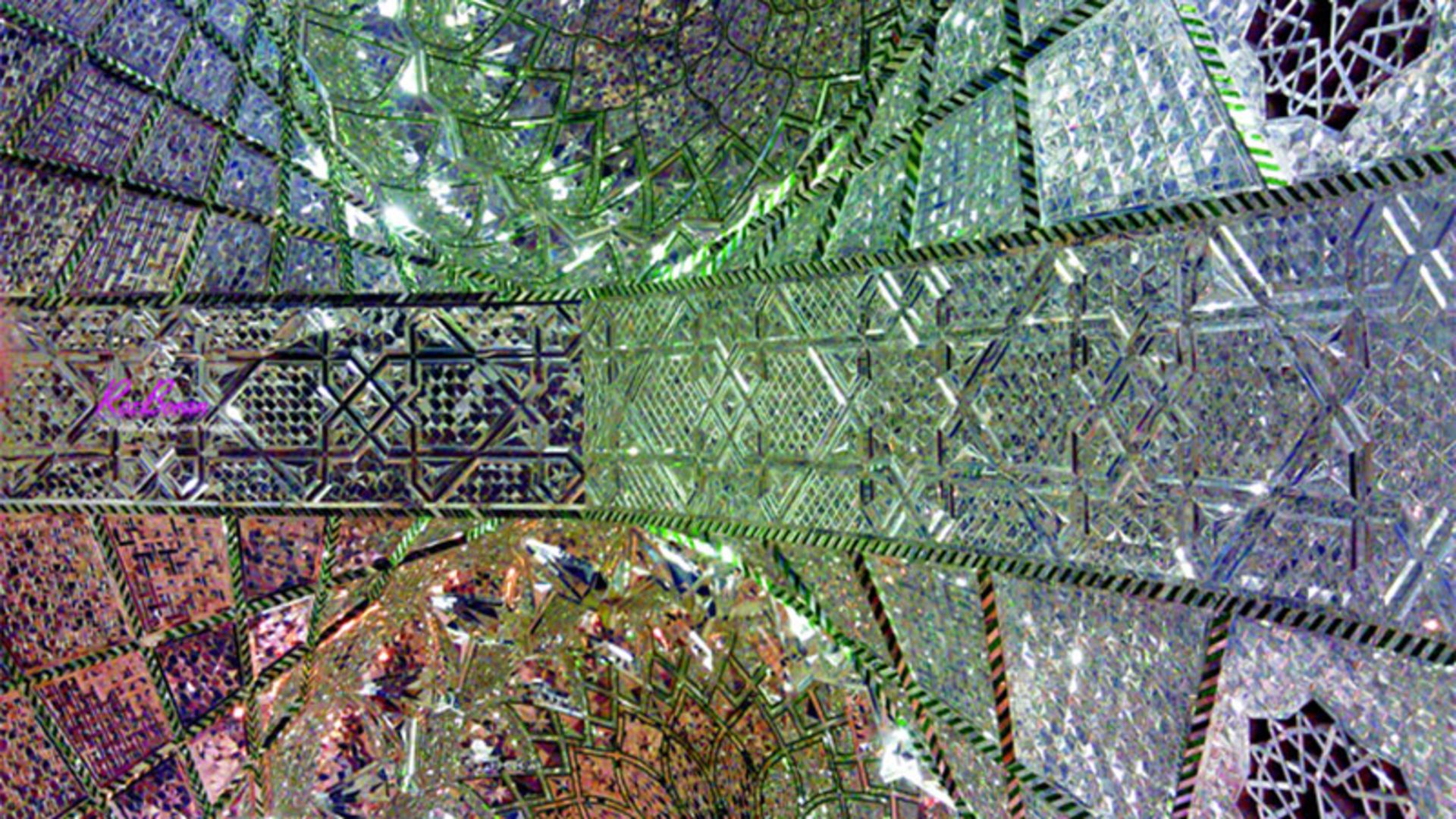 هنر آینه کاری ایرانی در دیوار و سقف