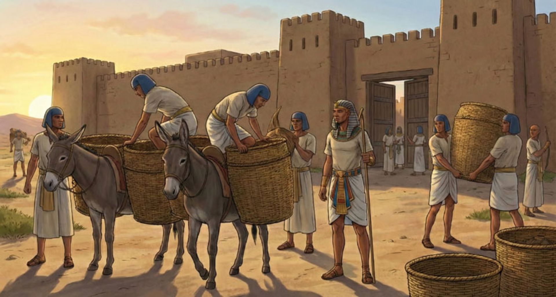 سربازان جهوتی در حال پنهان شدن در سبدها