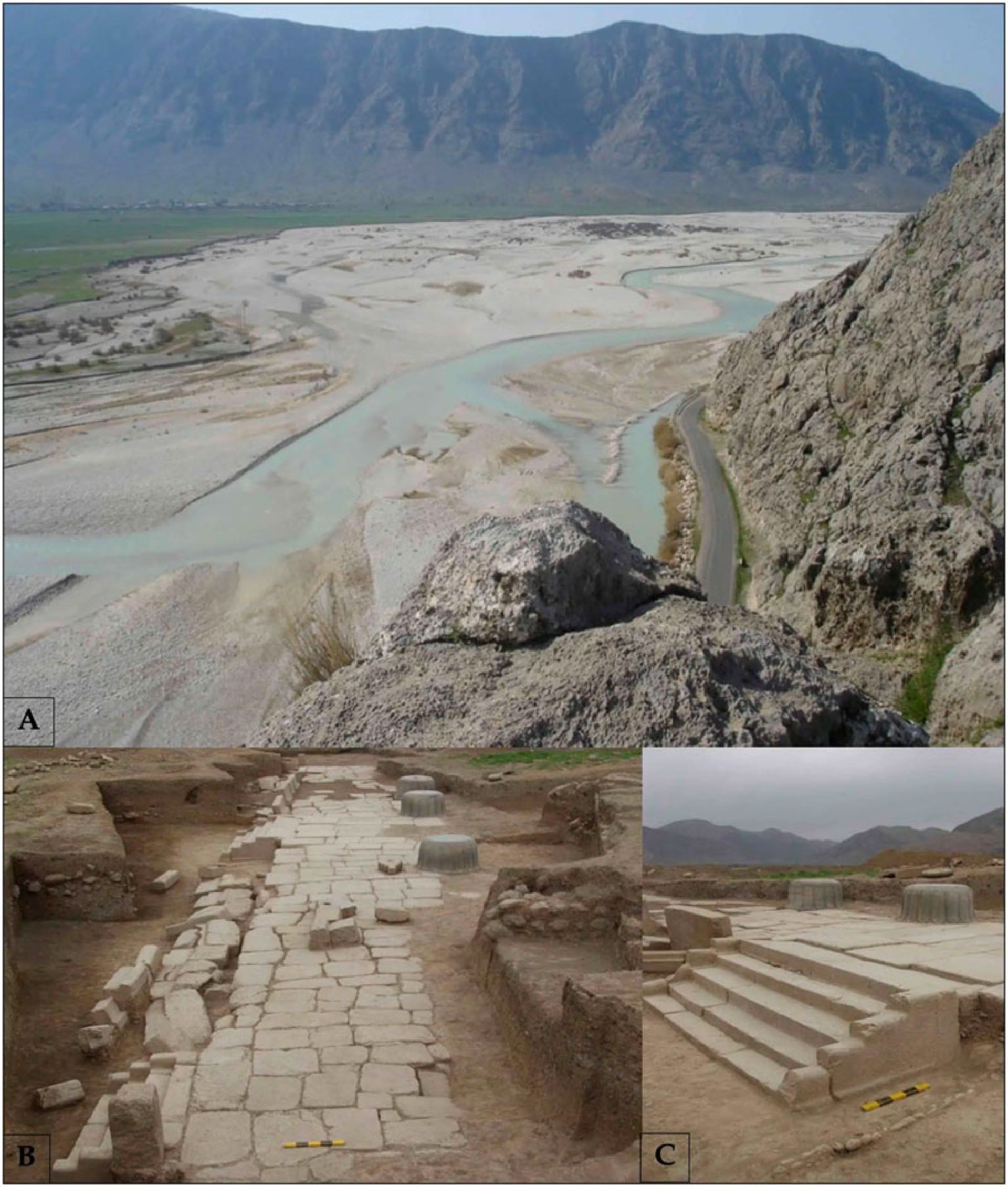 تصاویر شواهدی از ایستگاه احتمالی هخامنشی به نام قلعه کالی (Qaleh-ye Kali) را که در کریدور لجستیکی راه شاهی قرار داشت، به نمایش می‌گذارند.