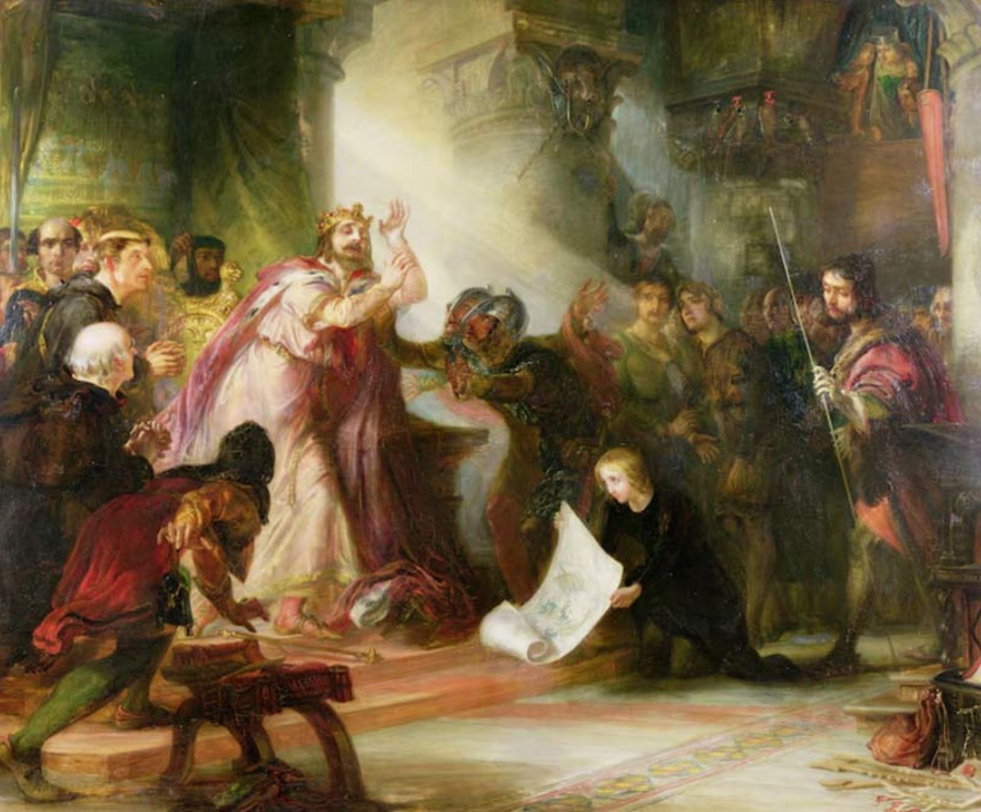 نقاشی هنری اول در غم خبر مرگ پسرش