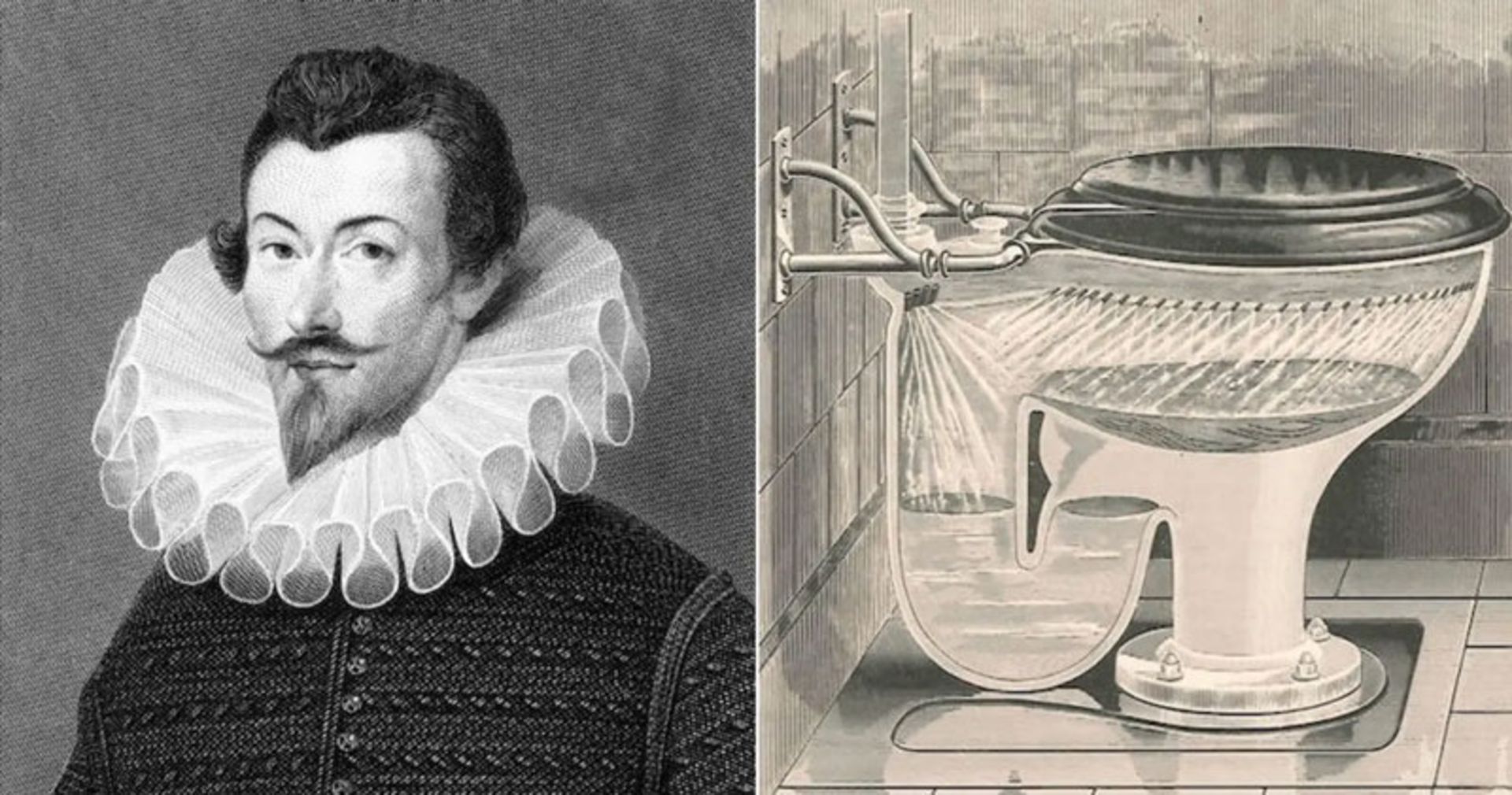 پرتره سر جان هرینگتون، طراح اولین توالت سیفونی