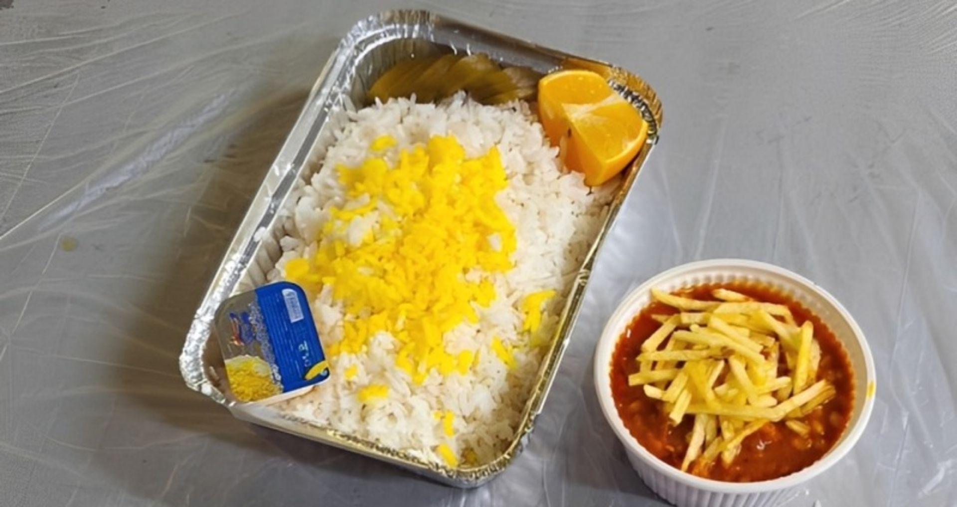 چلو خورشت قیمه کترینگ کیش