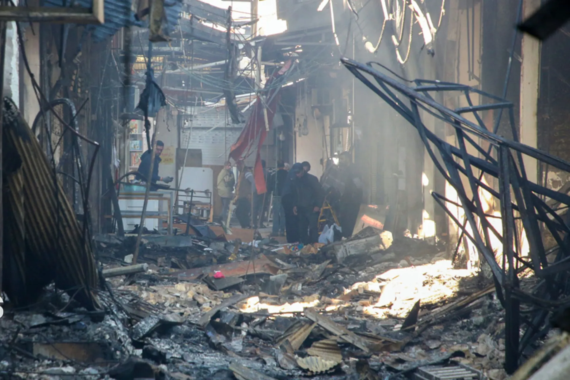 آتش سوزی بازار رشت