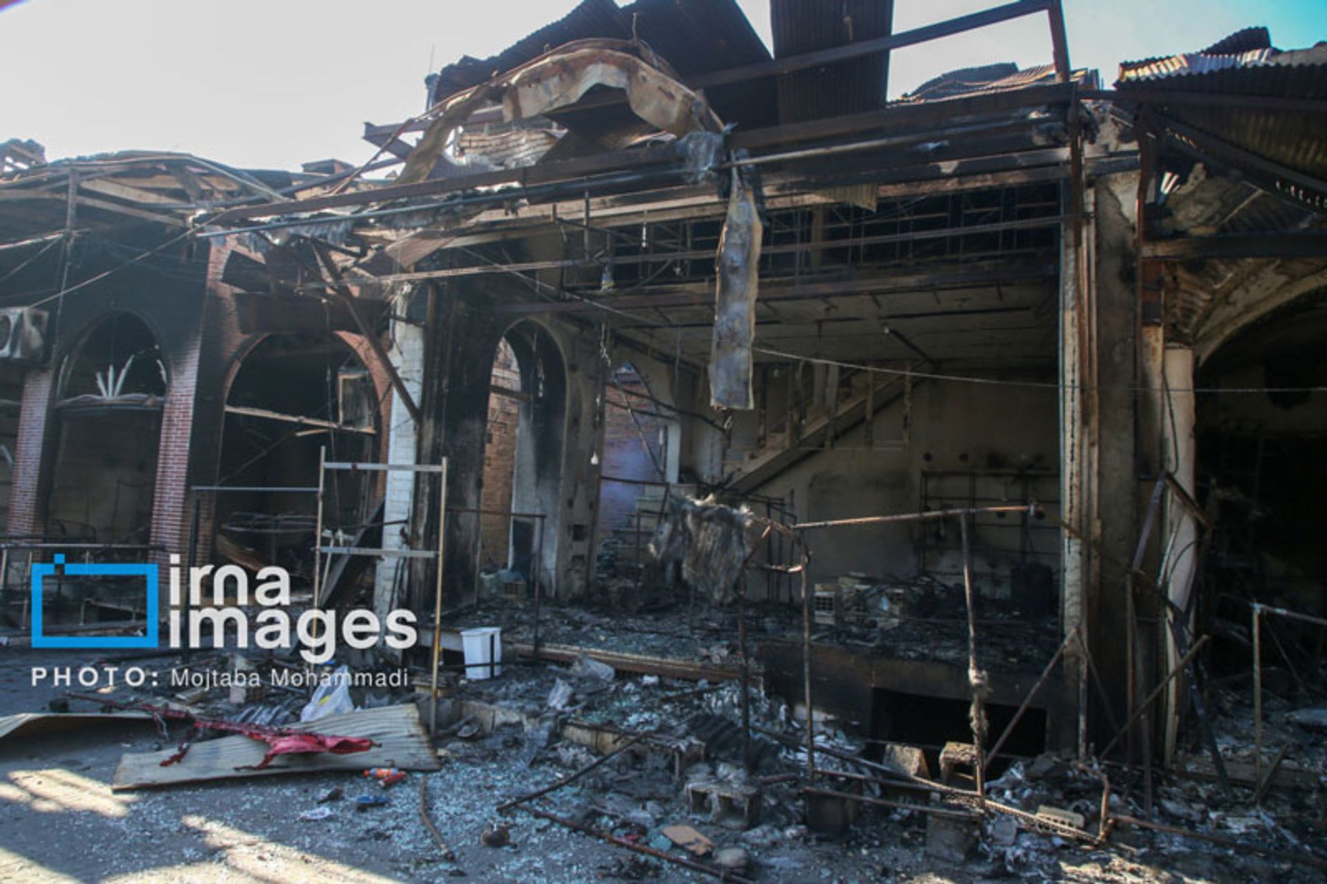 آتش سوزی بازار رشت