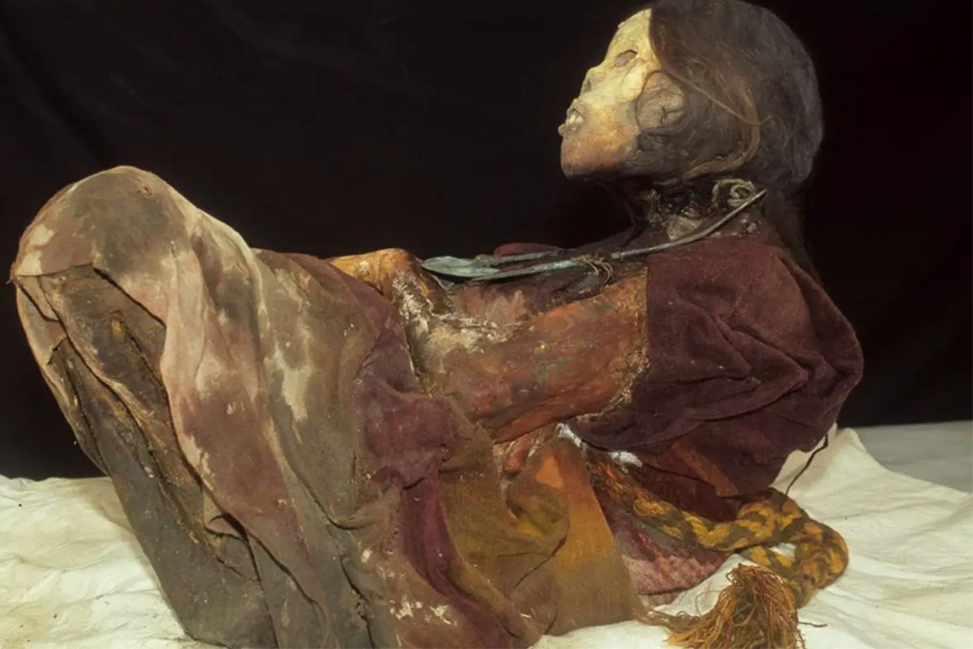 تصویری از مومیایی یک کودک از قوم اینکا