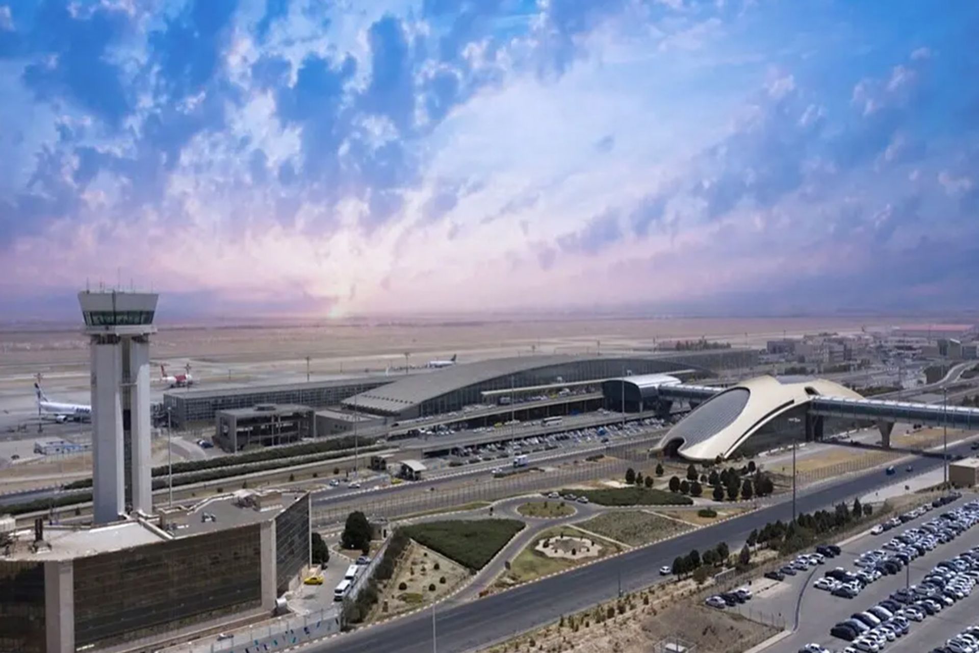 نمای هوایی از فرودگاه امام خمینی